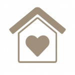 icon- house with heart in center